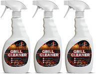 Evo Dyne Grill Cleaner Spray (32 oz), Made in USA - Quickly Cleans BBQ Burnt-on Foods and Grease from Grill Grates - Heavy Duty, Fast-Acting Formula, Less Scrubbing - Food Safe Grill & Oven Degreaser (3-Pack)