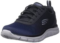 Skechers Men's Track Ripkent Trainers, Navy Mesh/Black Trim, 8 UK