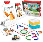 Osmo - Little Genius Starter Kit for iPad - 4 Educational Learning Games - Ages 3-5 - Phonics & Creativity - STEM Toy Gifts for Kids, Boy & Girl - Ages 3 4 5 Preschool (Osmo iPad Base Included)