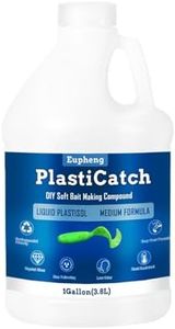 Eupheng PlastiCatch Series Plastisol Fishing Lure Making Plastic Rubber, Crystal Clear, Low Odor, Non Yellowing Medium Formula for DIY Fishing Lures