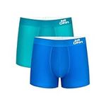 JustWears Everyday & Active Mens Trunks, 2 Pack | Breathable Anti-Chafe Underwear with Moisture-Wicking MicroModal Air Cool Fabric & PouchTech™ Support | Seamless Boxers for Men | Pants Gift