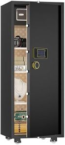 TIGERKING 17.6 Cu Ft Extra Large Home Security Safe – Touchscreen Lock, Heavy-Duty Steel Construction, Internal Compartment, Jewelry & Luxury Items, Ideal for Home or Office (Black, Classic Style)
