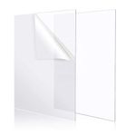 Alison Kingsgate Clear Acrylic Sheet A2 (42.0 x 59.4 cm) - 1.2mm Transparent Sheets for Picture Frame A2 Acrylic Perspex Replacement Sheet, Display Projects, Painting, DIY Craft