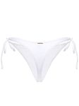 RELLECIGA Women's White Tie-Side Thong Bikini Bottom Size Small