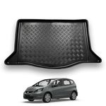 Nomad Boot Liner Compatible with Honda Jazz 2008-2015 Recyclable Plastic (PE) Tailored Fit Car Floor Mat Protector Guard Tray Black Custom Fitted Accessory Dog Friendly Waterproof with Raised Edges