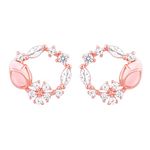 GIVA 925 Sterling Silver Rose Gold Pink Drop Wreath Studs | Gifts for Girlfriend, Gifts for Women and Girls | With Certificate of Authenticity and 925 Stamp | 6 Month Warranty*