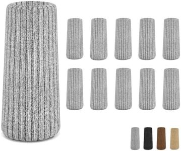 16 Pcs Grey Premium Chair Leg Socks Protectors for Hardwood Floors - Do not Easily Fall Off - Very Easy to Put on - Fits All Leg Shapes - High Elastic Bar Stool Leg Covers - Furniture Pads