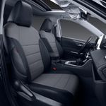 coverdream Full Set RAV 4 Seat Covers Custom Fit for Toyota RAV4 Adventure,TRD Off - Road 2024 2023 2022 2021 2020 2019,Fully Covered,Luxury Waterproof Leather Seat Protector (Black/Gray)