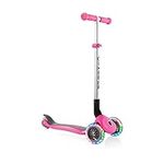 Globber Primo Foldable Scooter | Light Up Wheels | 3-Wheel Kick Scooter for Kids Ages 3-7 | Scooter with Safe, Non-Slip Deck & Premium Brakes | 3-Height Adjustable Handlebar | Scooter for Boys & Girls