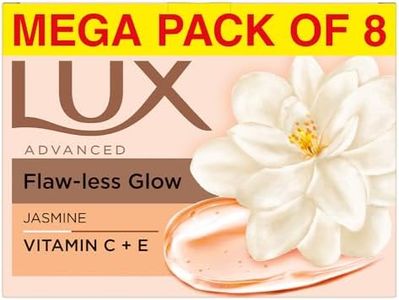 Lux Flaw-less Glow Bathing Soap infused with Vitamin C & E For Superior Glow Offer pack 150gx8