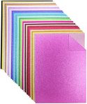 100 lb Heavy Double Sided Colorful Glitter Cardstock Paper 30 Colors 8.5x11 Inch 300gsm Thick Pastel Sparkly Card Stock for Cricut Card Making Paper Crafting