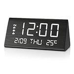 JALL Digital Alarm Clock, with Wood