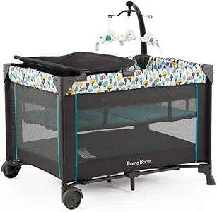 Pamo Babe Portable Crib for Baby, Portable Baby Playpen with Bassinet and Changing Table