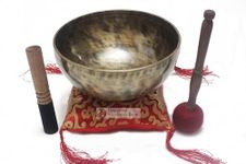 10" Antique Color Tibetan Handmade Meditation Singing Bowl Set by Nepalese Handicraft Zone