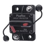 PlusRoc Circuit Breaker Amp Breaker with Manual Reset Switch for Boat Trolling Motor Marine Trailer Truck RV Car