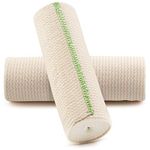 Long Elastic Bandage Wrap | 6-inches Wide | Self-Closure Both Ends | Non-Latex Washable for Injuries, Soreness, Body Wraps | Soft Strong Fabric | 2-Pack | by Spa Slender