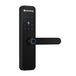 Atomberg Azhero Smart Door Lock | 6 Ways Unlocking | Fingerprint | PIN | Remote OTP | NFC Card | Atomberg App (Data Stored in India) | Key | 2 Stainless Steel Bolt | 2 Year Warranty (Black)