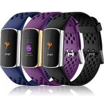 Epova Compatible with Fitbit Charge 5 Strap/Fitbit Charge 6 Strap for Women Men, Soft Breathable Adjustable Waterproof Replacement Sport Wristband Compatible for Charge 5 Strap/Charge 6 Strap