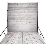 Gray Wood Photography Background Backdrop Wooden Floor Design for Studio Photography Newborn Children Photos FF-062(CA) 150x300cm