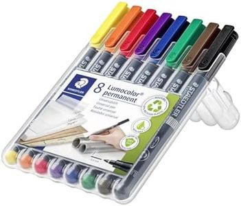 Staedtler Lumocolor 318 Permanent Fine Tip Marker Pen, Assorted (Pack of 8)