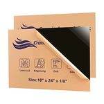 Acrylic Plexiglass Sheets 18" x 24" x 1/8", Cranviech 2 Pack Cast Acrylic Sheets Glass Alternative for Sign DIY Display Projects Photo Frame Craft Handcraft Painting (Black)