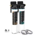 Frizzlife DW15 Under Sink Water Filter System, NSF/ANSI 53&42 Certified Elements, Reduces 99.99% Lead, Chlorine, Fluoride, Bad Taste & Odor, Direct Connect 2-Stage Water Filter, 0.5 Micron, USA Tech