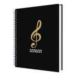 Irich A4 Music Folder,Pocket Display Book Waterproof Plastic 50 Pockets/100 Pages Presentation Folder A4 Tabs Music Sheet Chorus Folder for Musical Score,Paper,Paintings,Photos (31.5 x 24.6 cm,Black)