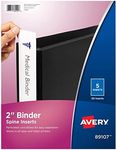 Avery 89107 Binder Spine Inserts, 2 Spine Width, 4 Inserts per Sheet (Pack of 5 Sheets)