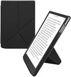 kwmobile Origami Case Compatible with Pocketbook InkPad 4 / Color 3 / Color 2 / Vivlio InkPad 4 / InkPad Color 3 Case - Slim PU Leather Cover with Stand - Black