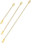 Altitude Boutique 18k Gold Plated Necklace Extenders Delicate Necklace Extender Chain Set for Women 3 Piece Set, Extensions 2", 4", 6" Inches Hypoallergenic in Gold, Rose Gold, or Silver, Stainless