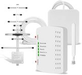 Cell Phone Booster for Home, Up to 6000 Sq.Ft,Cell Phone Signal Booster with 2 Indoor Antennas for Band 66/2/4/5/12/17/13/25,Boost 4G 5G LTE Data for All U.S. Carriers, FCC Approved