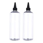 MFUOE 2 Pieces Applicator Bottle with 500ml Squeeze Hair Oil Applicator Bottles with Caps for Hair Coloring Dyeing Bottle Paint Art Glue