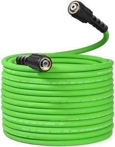YAMATIC Durable Pressure Washer Hose 50FT, 3400 PSI 1/4'' Power Washer Hose Replacement for Gas&Electric Washer, Wear Resistant Extension Leak-Free M22 Fittings, Green
