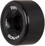 Riedell Zen Wheels - Quad Roller Skate Wheels - 4 Pack of 32mm x 62mm 85A Wheels | Black