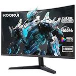 KOORUI 27 Inch Computer Monitor FHD 1080P Gaming Monitor 165Hz VA 1800R Monitors with Ultra-Thin, HDMI X2 /DP, VESA Compatible, Tilt Adjustable, Eye Care