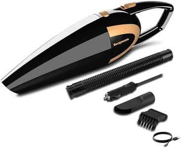 Bergmann Stunner Cordless Vacuum Cleaner for Car & Home | 150W Powerful Suction | Dual Mode - 7500mAh Rechargeable Battery & 12V DC Car Port | Stainless Steel Hepa Filter | Mirror Finish | Black