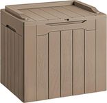 VICTONE 30 Gallon Resin Deck Box Large Outdoor Storage for Patio Furniture, Garden Tools, Pool Supplies, Weatherproof and UV Resistant, Lockable (Beige)