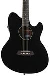 Ibanez Mahogany Acoustic Guitar TALMAN Series With Cutaway Electronics TCY10E-BK