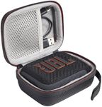 Growalleter Case for JBL Go 4 Portable Bluetooth Speaker, Travel Protective Carrying Case/Bag/Box for JBL Go4 Speaker & Accessories, Waterproof & Drop-Proof Storage Pouch (EVA Case Black)