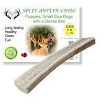 ARTISAN GIFT CO Naturally Shed 100% Natural Premium Split Deer Antler Chew for Dogs - minimum weight 51g (M - 1 Unit)