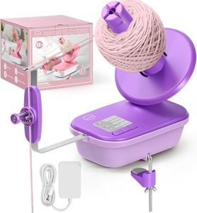 MIAOKE Electric Yarn Ball Winder, High Speed Three Gears Adjustable 4-10oz Large Automatic Winder for Crocheting, Convenient and Easy to Use, Good Helper for Knitting Enthusiast-Charm Purple