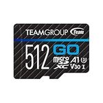 TEAMGROUP GO Card 512GB Micro SDXC UHS-I U3 V30 4K for GoPro & Drone & Action Cameras High Speed Flash Memory Card with Adapter for Outdoor, Sports, 4K Shooting, Nintendo-Switch TGUSDX512GU303