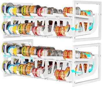 iSPECLE Pantry Can Organizer - Auto-Rolling, Expandable, Holds 120 Cans