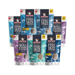 SKIPPER'S Fish Skin Dental Bundle - Natural Dog Dental Chews, Cereal & Grain Free, Handmade & Gently Air Dried, Low in Fat, Essential Omega Oils | Wolf Fish & Fish Skin Treats Healthy for Dogs Teeth