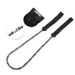 Overmont 33-Teeth Pocket Chainsaw bidirectional Camping Hand Saw Stainless Steel Chain Saw Portable for Outdoor Survival Manual Saw Emergency Tool