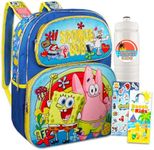 SpongeBob Backpack for Kids - SpongeBob School Backpack Bundle Includes 16" SpongeBob Backpack, Water Bottle, Stickers, More | SpongeBob Merchandise