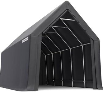 KING BIRD Heavy Duty 13' x 20' Carport - Dark Gray