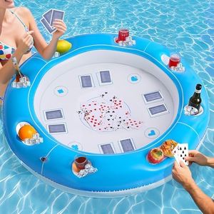 40 inchs Diameter Oversized Round Floating Table for Pool,Inflatable Pool Trays, Floating Tray for or Floating Game Table,Inflatable Game Table for Indoor Outdoor Beach Summer Parties