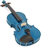 Stentor Harlequin Violin Outfit 3/4 Size, Violin for Intermediates with P&H Fibreglass Bow, Lightweight Case, Colourful String Instrument 1401CBU, Marine Blue