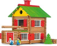 Jeujura J8004 175 Pieces My Wooden Chalet, in Cardboard Box, Multi-Color